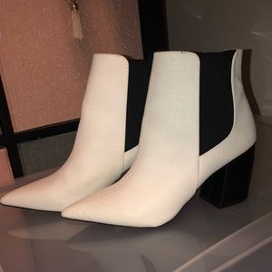 White Snake Scale Bootie